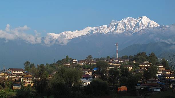 istock Sunrise in Ghalegaun, snow capped Annapurna Range 469555709