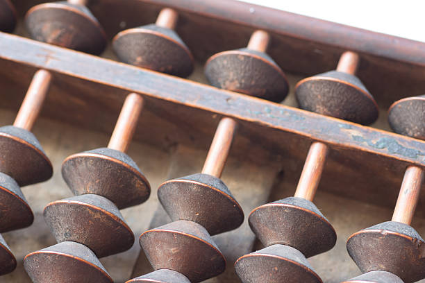 istock Japanese antique five beads wooden abacus 469558074