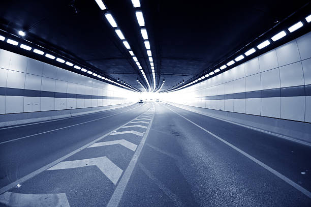 istock Abstract car in the tunnel trajectory 469558595