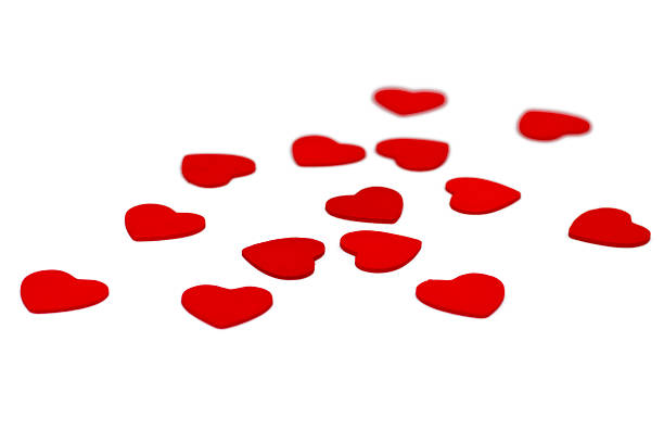 istock Small wooden hearts isolated on white 469559965