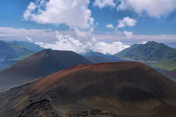 Photo of Caldera of the Haleakala volcano in Maui island