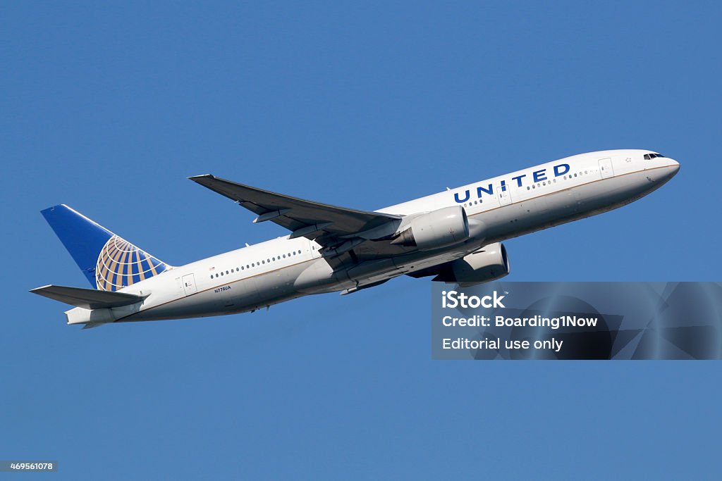 United Airlines Boeing 777-200 - Lizenzfrei United Airlines Stock-Foto