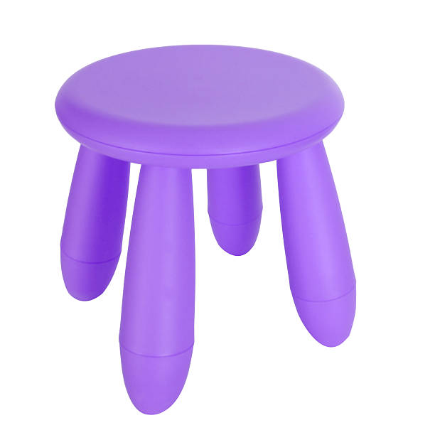 istock Baby purple plastic stool isolated on white 469564689