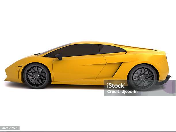 Car Model Stock Photo - Download Image Now - Wind Tunnel, Yellow, Car