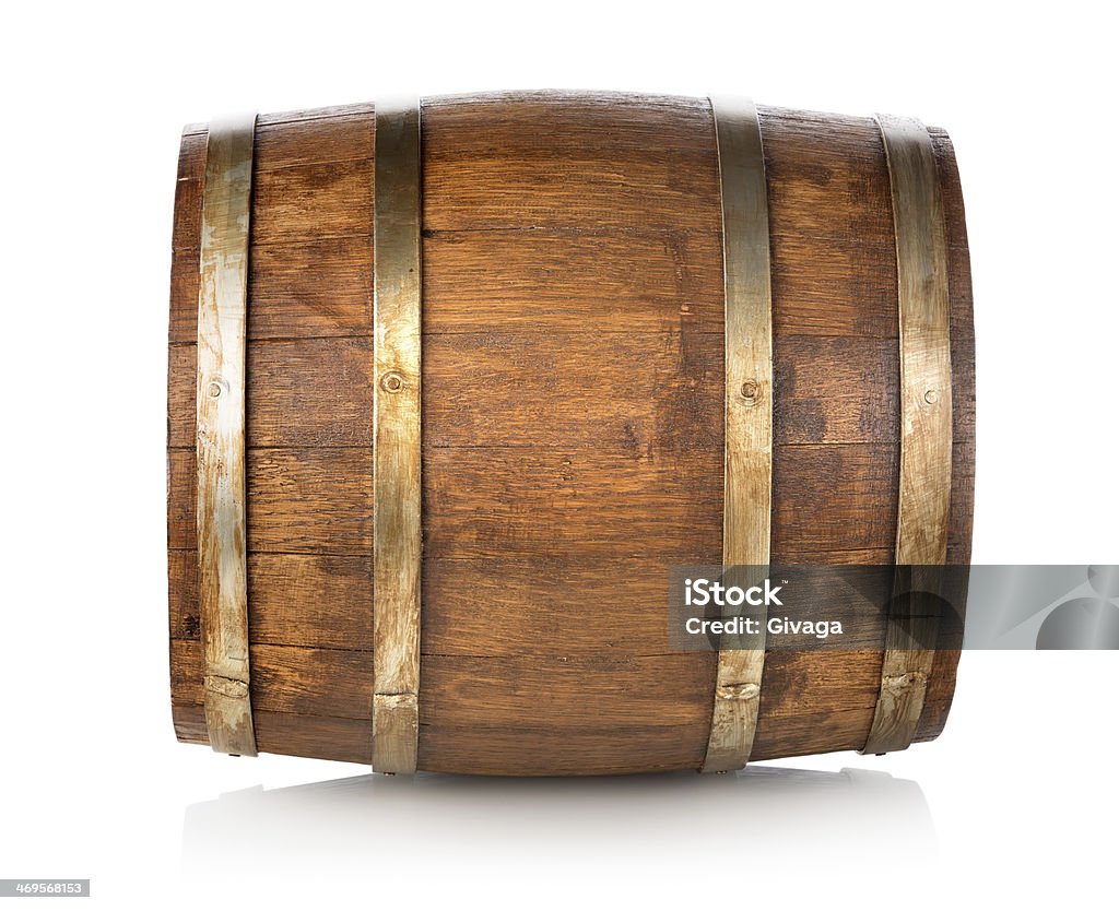 Barrel made of wood Barrel made of wood isolated on a white background Barrel Stock Photo
