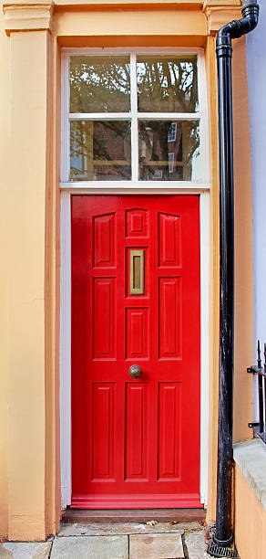 istock Retro red entrance 469572483