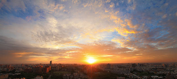 istock Sunset of city 469572679