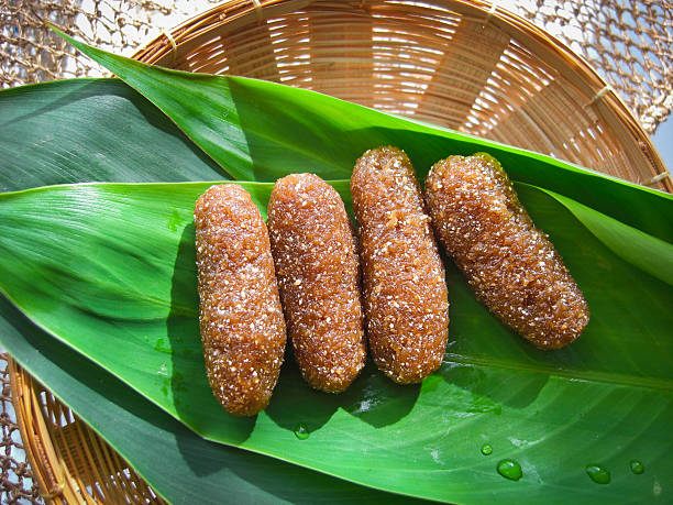 istock thai dessert called kao-tu. or dried rice balls. 469572901