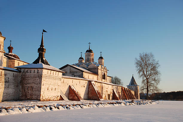 istock Northern Russian monastery in winter. 469576197