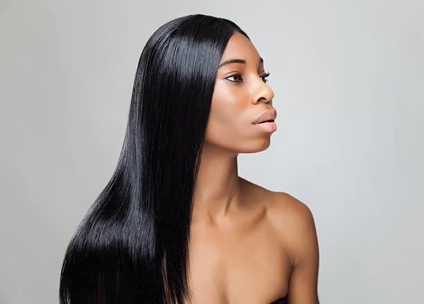 Beautiful Black Woman With Long Straight Hair Stock Photo - Download Image  Now - Straight Hair, Adult, African Ethnicity - iStock