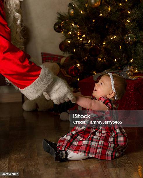 Playing With Santa Stock Photo - Download Image Now - Celebration, Cheerful, Christmas