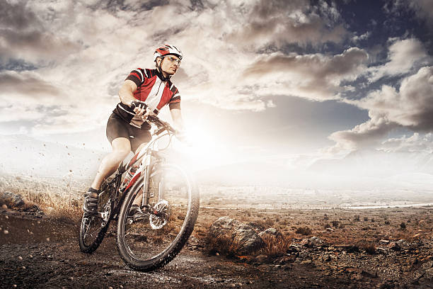 istock Mountain Bike cyclist riding single track 469577326