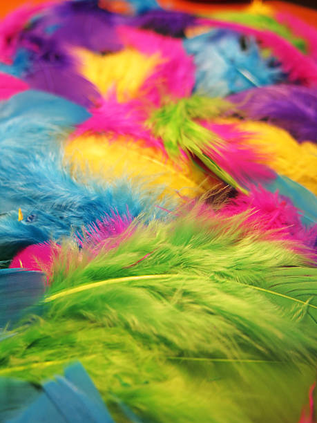 istock Colorful background made of feathers 469578004