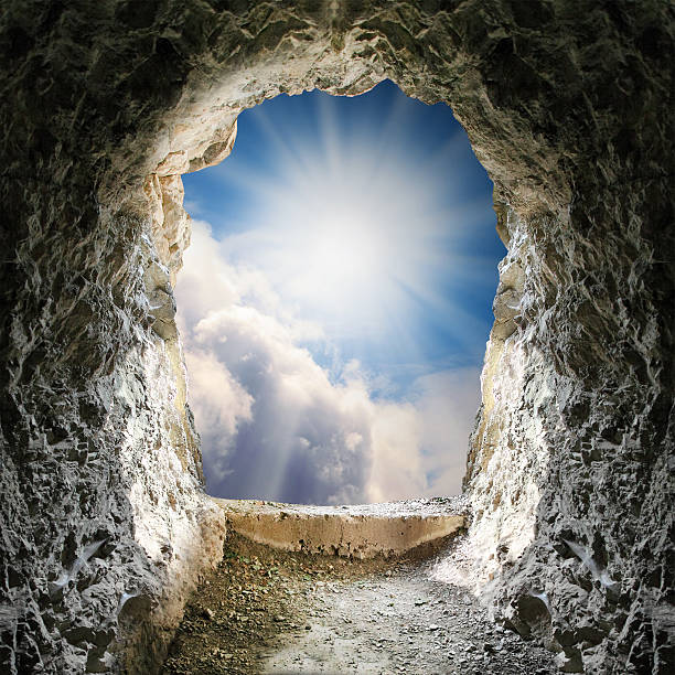End of the tunnel. Light at end of the tunnel. Hope metaphor. easter sunday photos stock pictures, royalty-free photos & images