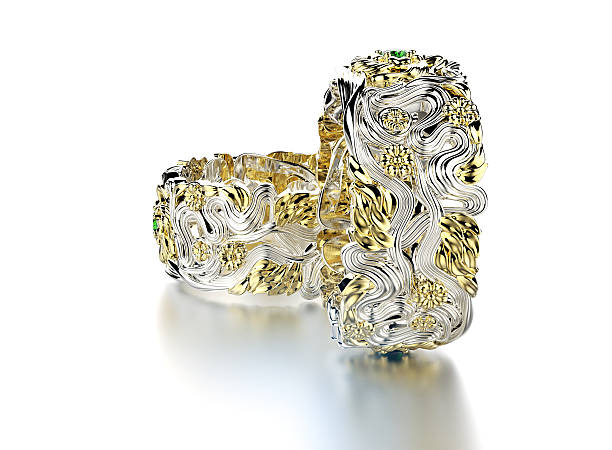 istock Golden Engagement Ring with Diamond 469584302