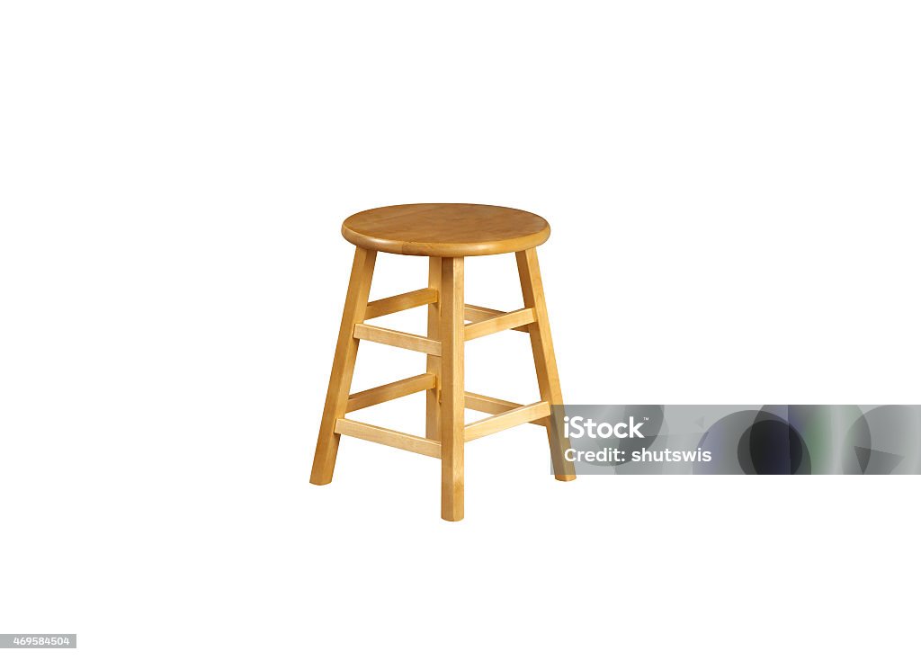 Small Stool in white background Small Stool isolated on a  white background Small Stock Photo