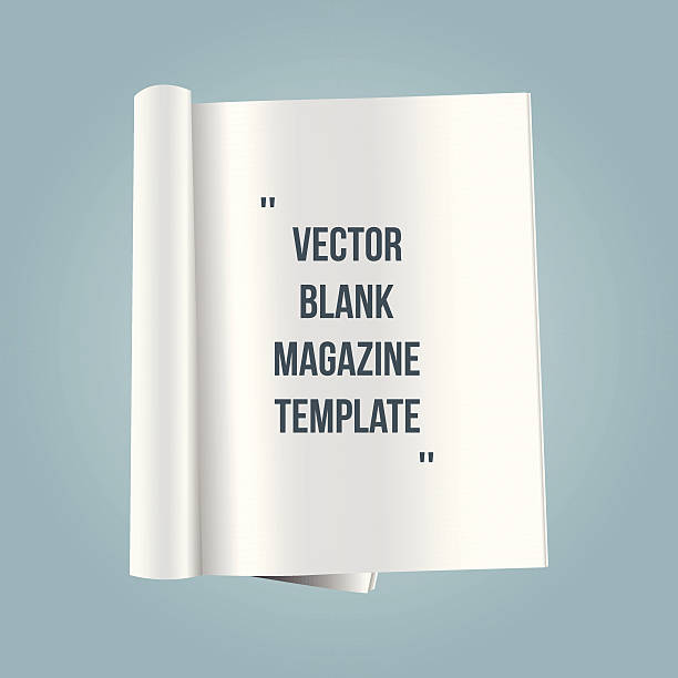 vektor leere magazin vorlage - zeitschrift stock-grafiken, -clipart, -cartoons und -symbole
