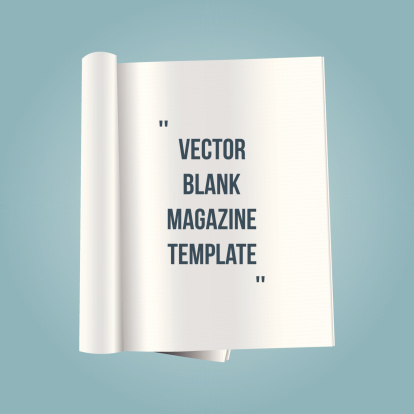 vector blank magazine template