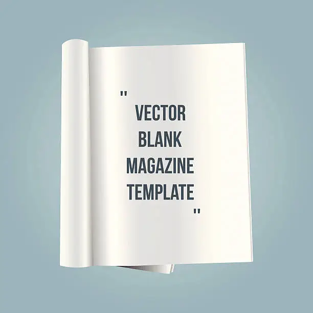 Vector illustration of vector blank magazine template