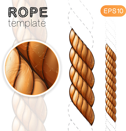 Long Rope Template Rope Realistic Template Stock Illustration - Download Image Now - Art ...