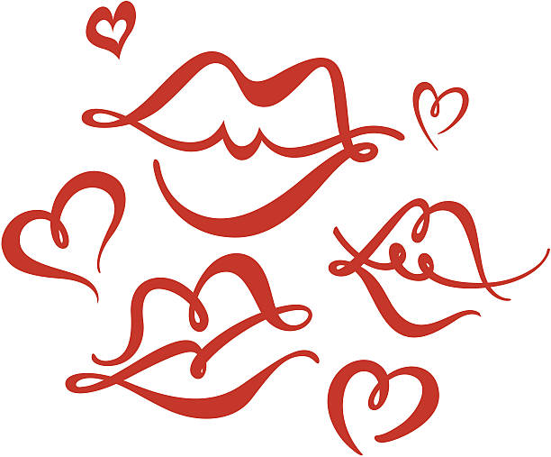 illustrations, cliparts, dessins animés et icônes de coeur et baisers - stroking couple desire love