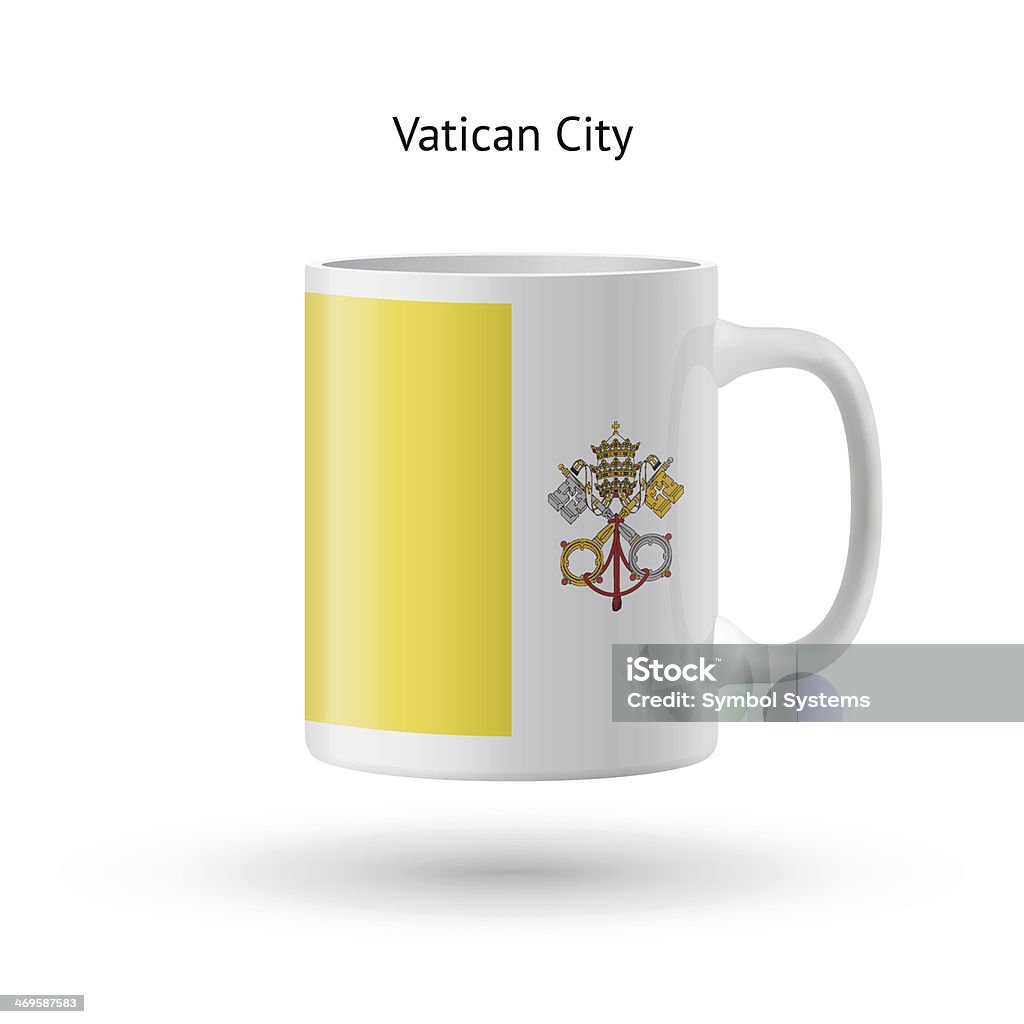 Drapeau du Vatican mug souvenir sur fond blanc. - clipart vectoriel de Autorité libre de droits