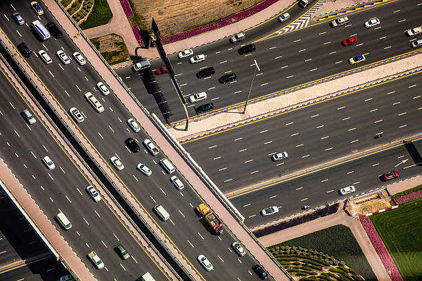 istock Highways and express way around Dubai area 469587910