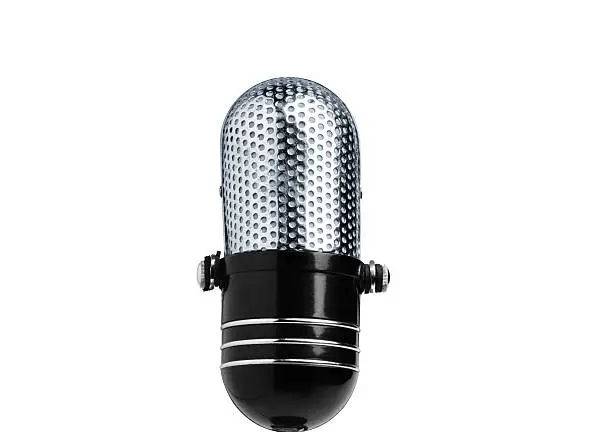 Vintage Microphone Isolated Over White Background for you