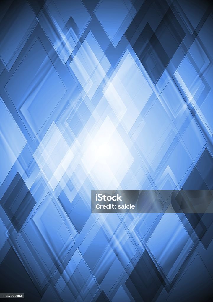 Bright Blue Tech Design Stock Illustration - Download Image Now ...