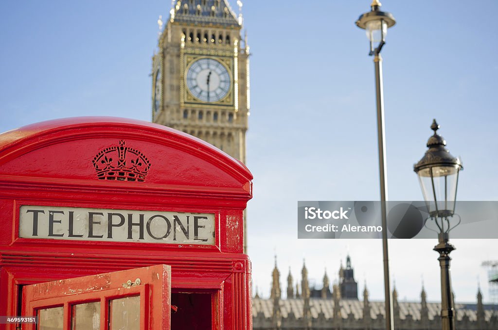 Caixa de telefone vermelho em Londres - Royalty-free Arquitetura Foto de stock