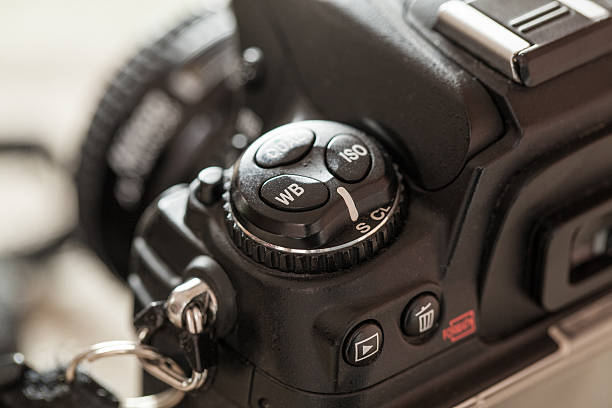 istock White ballance button on DSLR camera - closeup 469594146