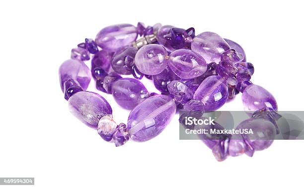 Amethyst Beads Stock Photo - Download Image Now - 2015, Amethyst, Bracelet