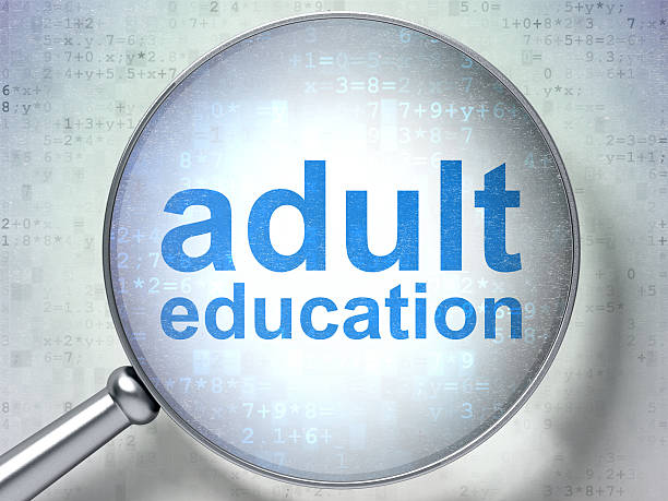 istock Adult Education with optical glass 469594369