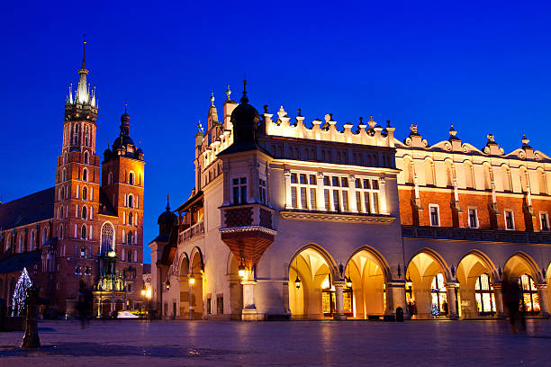 istock St. Mary's church in Krakow at night 469597802