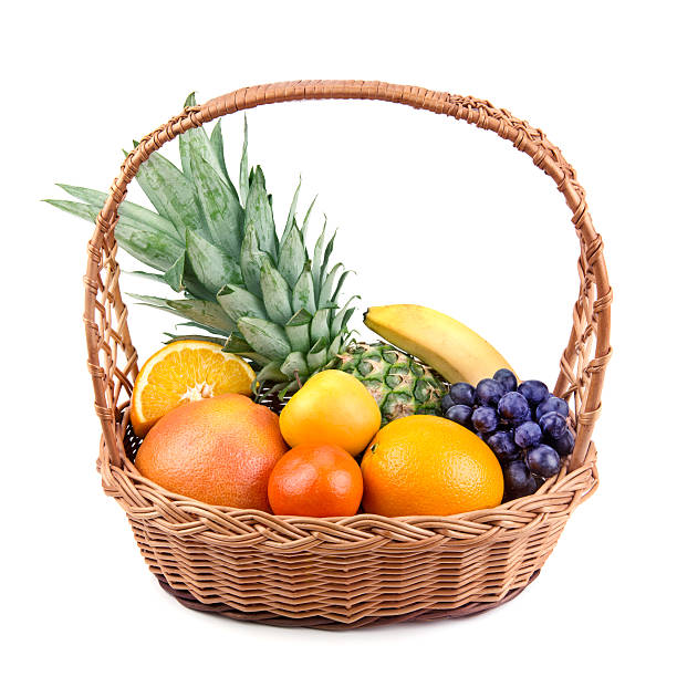 istock fruits  in a wicker basket 469598825