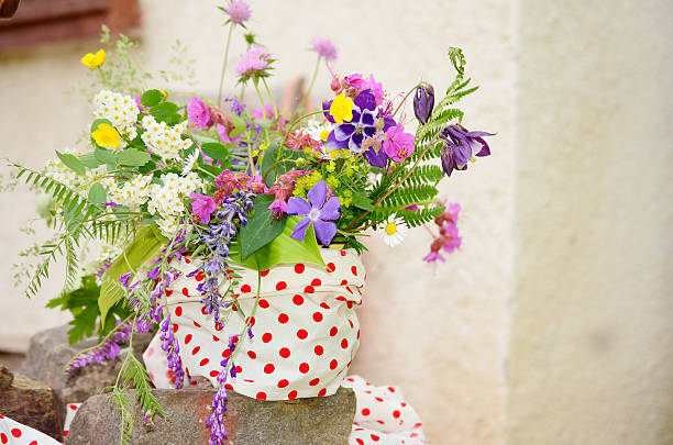 istock vase with beautiful  spring forest  flowers 469600740