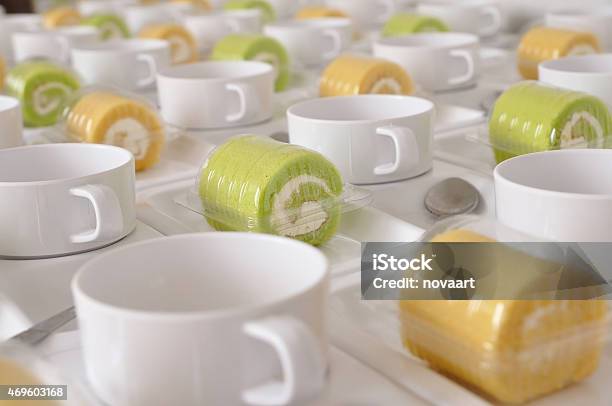 Coffee Break Set During Meeting Stock Photo - Download Image Now - 2015, Breakfast, Buffet