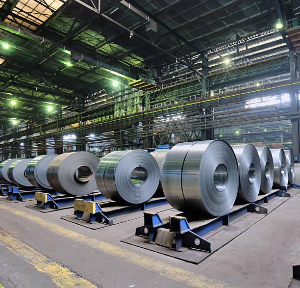 rolls of steel sheet stock photo