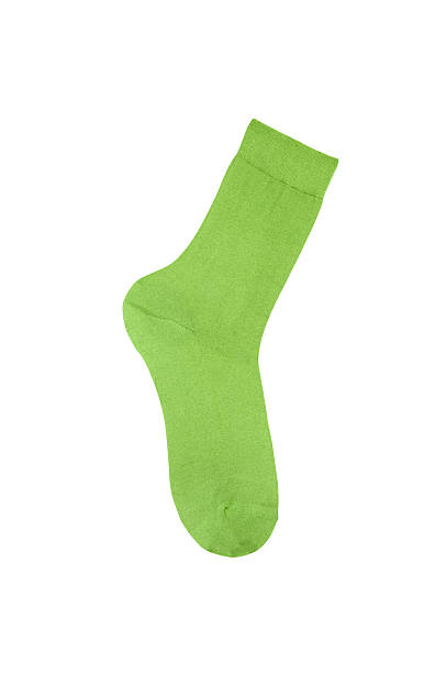 istock green female socks on white background 469606444