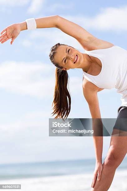 Happy Woman Exercising Stock Photo - Download Image Now - Active Lifestyle, Adult, Adults Only