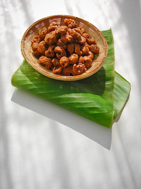 istock thai dessert called krong-krang-krob .or crispy pastry. 469607721