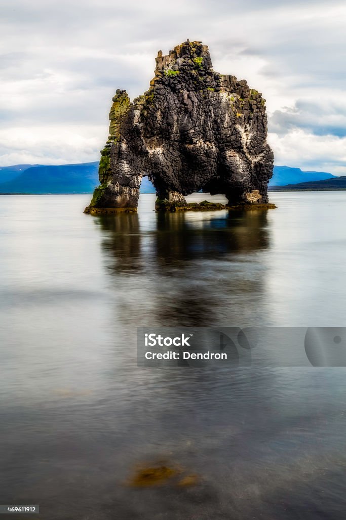 Hvitserkur, the troll rock A rock in Iceland said to be a petrified troll 2015 Stock Photo
