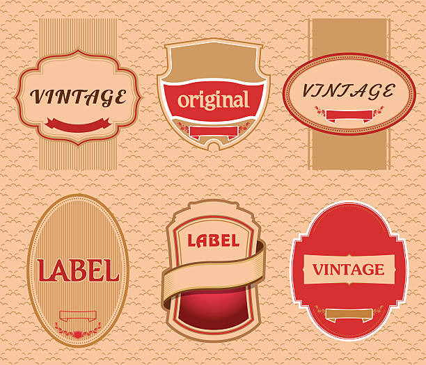 Vector vintage set vector art illustration