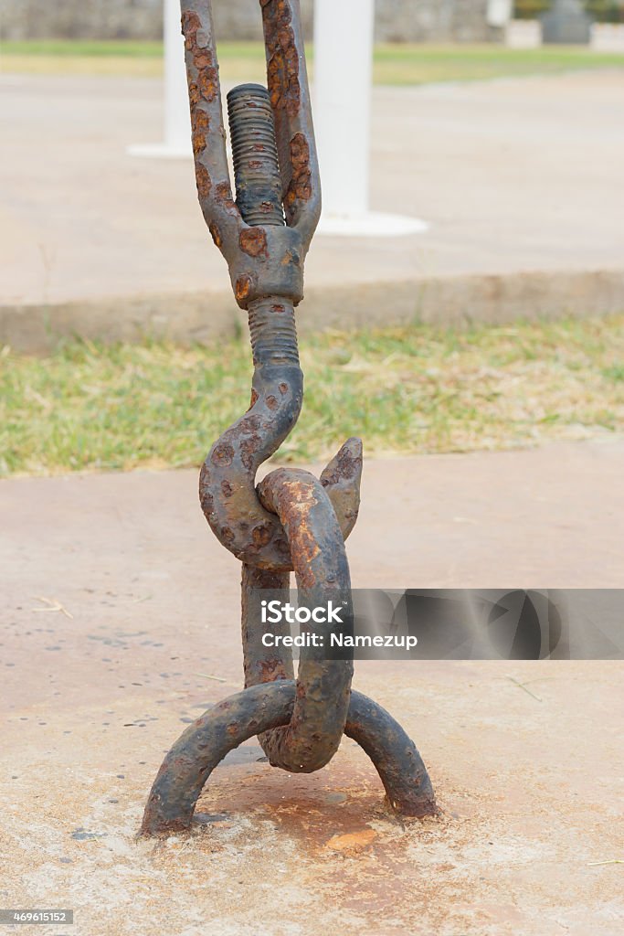 rust on steel hook. rust on old steel hook. 2015 Stock Photo