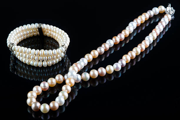 istock Pearl necklace and bracelet 469616257