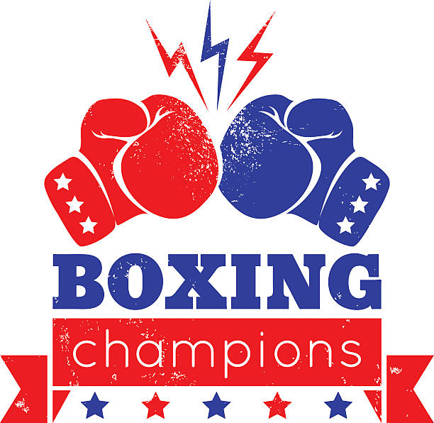 ilustrações de stock, clip art, desenhos animados e ícones de logotipo de boxe - boxing glove sports glove retro revival old fashioned