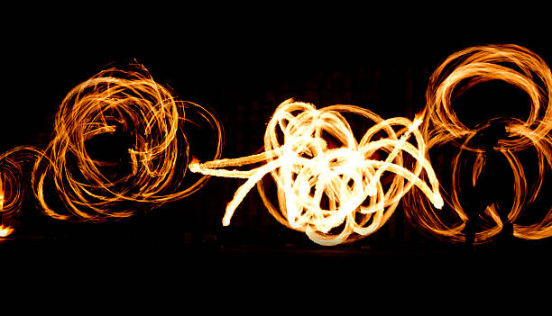istock Fire Show Flaming Trails 469628762