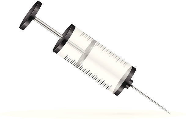 ilustrações, clipart, desenhos animados e ícones de seringa - syringe surgical needle vaccination injecting