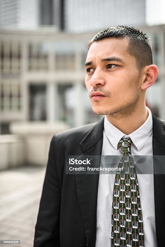 japanese businessman standing on the city 20-29 Years Stock Photo