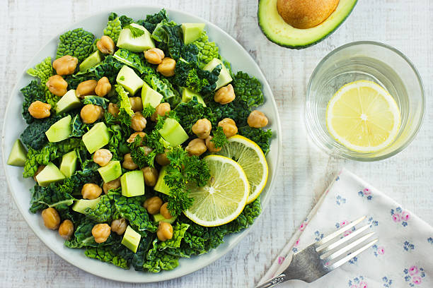 istock Salad with savoy cabbage, avocado and chickpeas 469635178